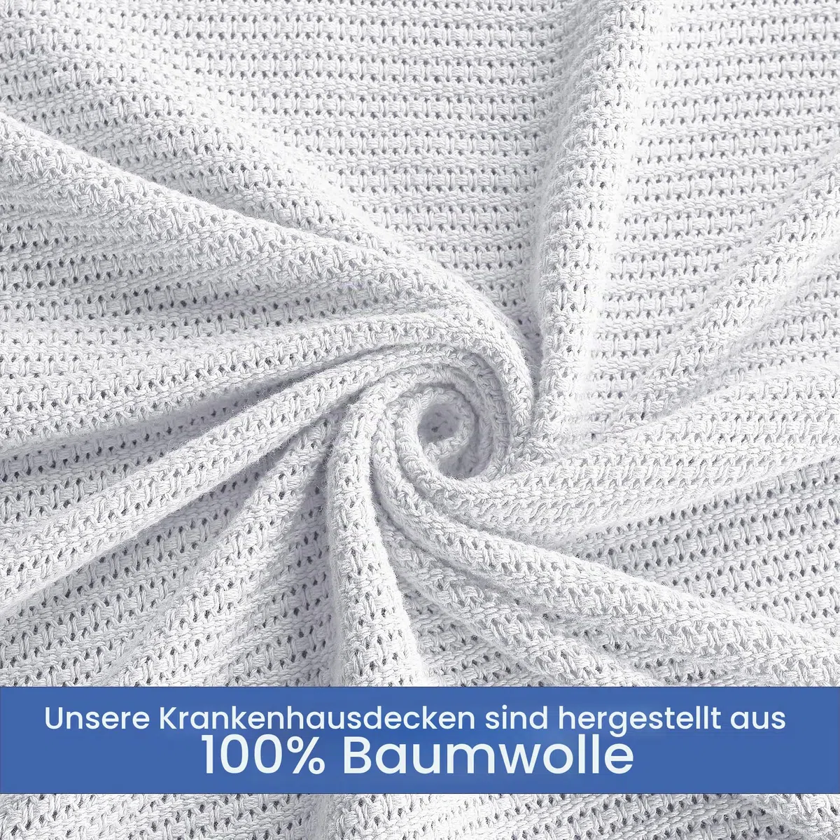 Linteum Textil-Krankenhaus-Thermodecke, 168 x 228 cm, 100% Baumwolle, atmungsaktiv, weich und gemütlich, offenzelliges Design, Bettdecke für Bett, Couch, Sofa-Überwurf für alle Jahreszeiten, 1,1 kg,