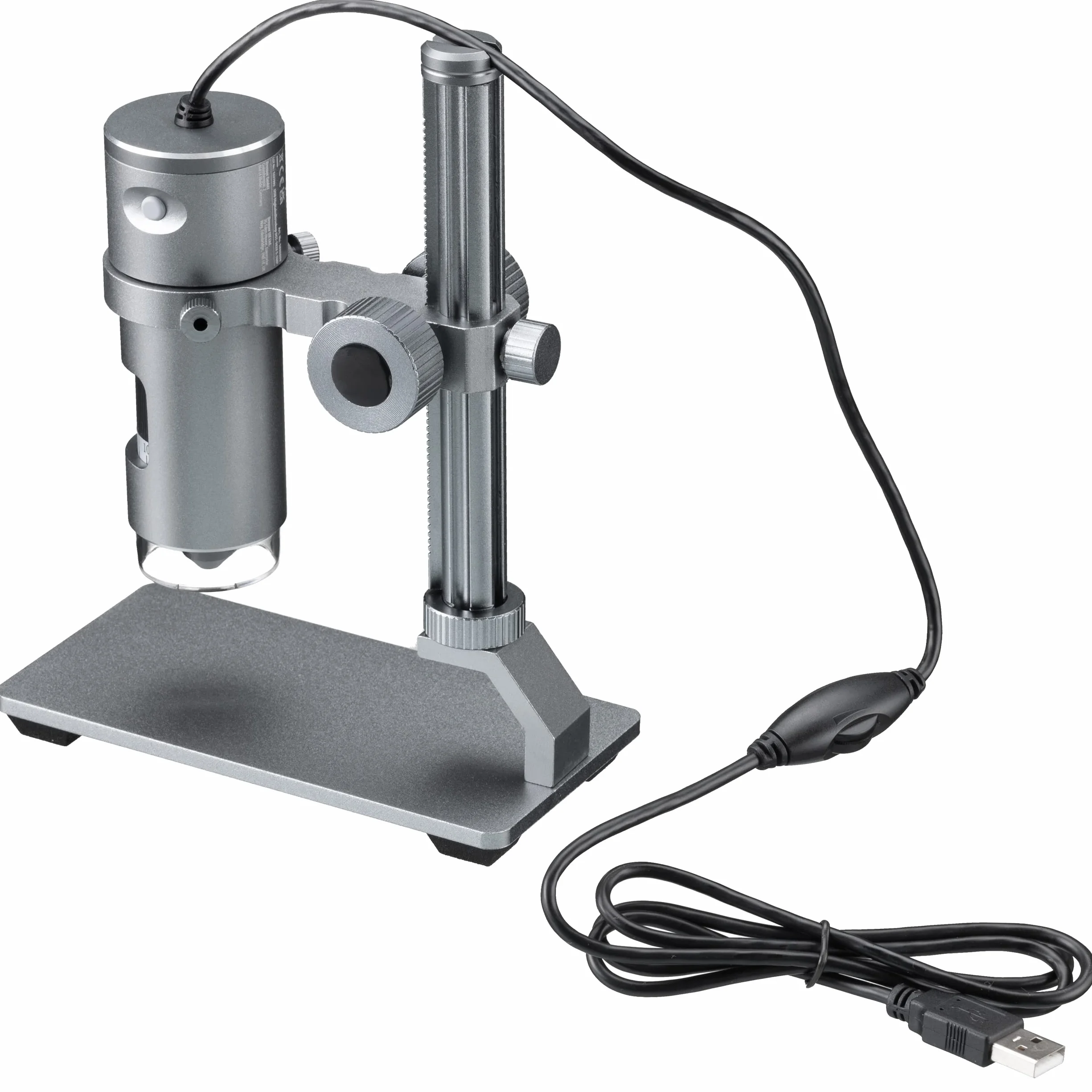 Bresser Digitales Mikroskop mit LED Ringlicht, Auflichtmikroskop DST-1028 mit USB Anschluss für PCS, 5,1MP