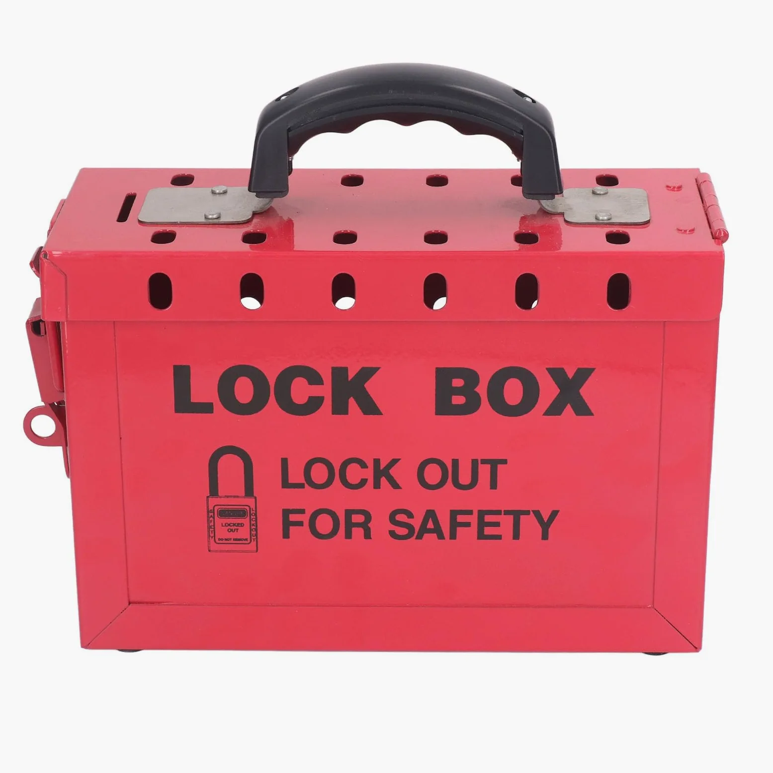 Lockout-Tagout-Box, Lockout-Tagout-Box mit Großem Fassungsvermögen, Ergonomischem Metallgriff, Edelstahlmaterial für OSHA-Konformität, Kits