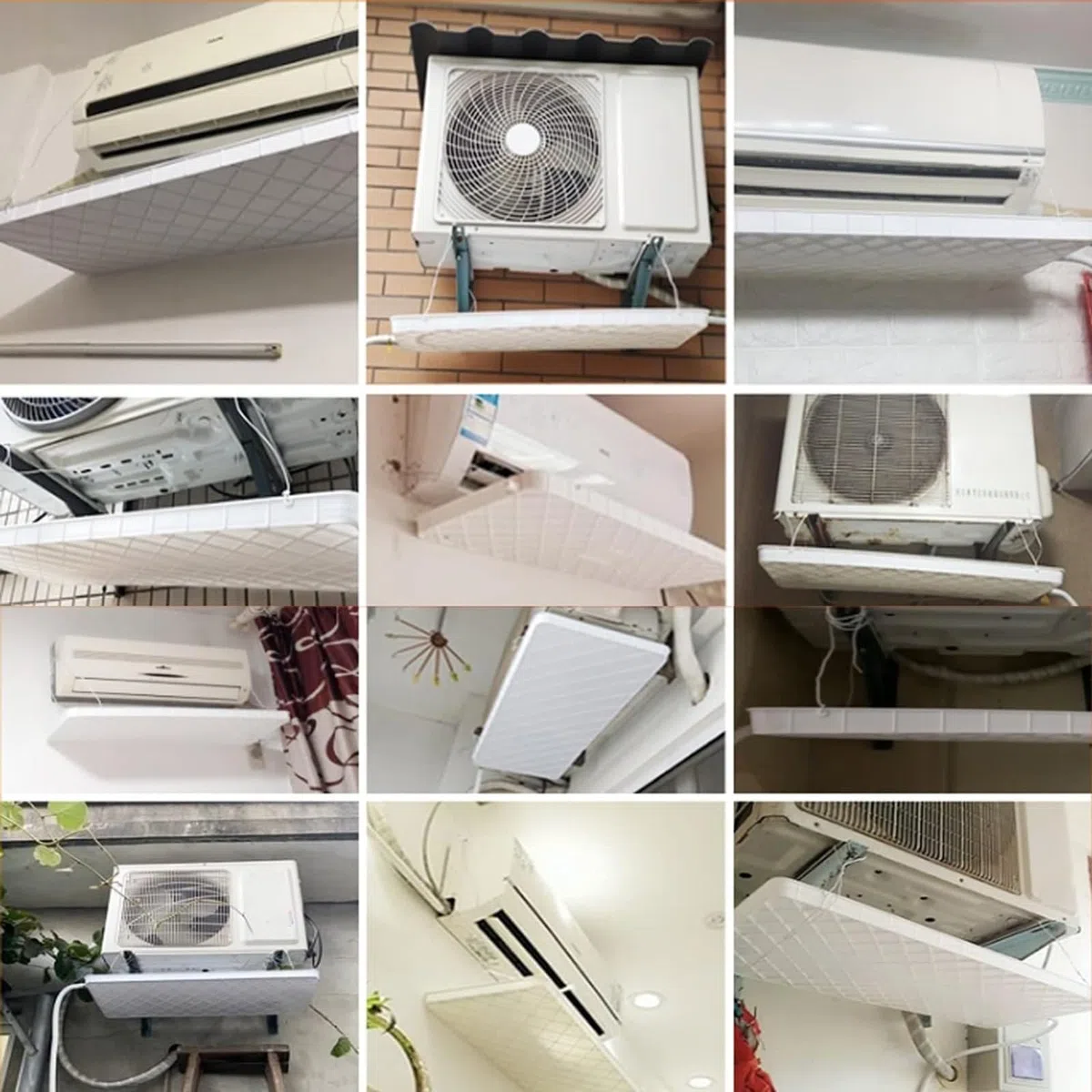 Auffangwanne für Klimaanlage, Plastik Wanne mit Ablaufloch und Schlauch, Ideal für Split-Klimaanlagen mit Wärmepumpe für Den Innen- und Außenbereich(81.5x32cm/32x13in)