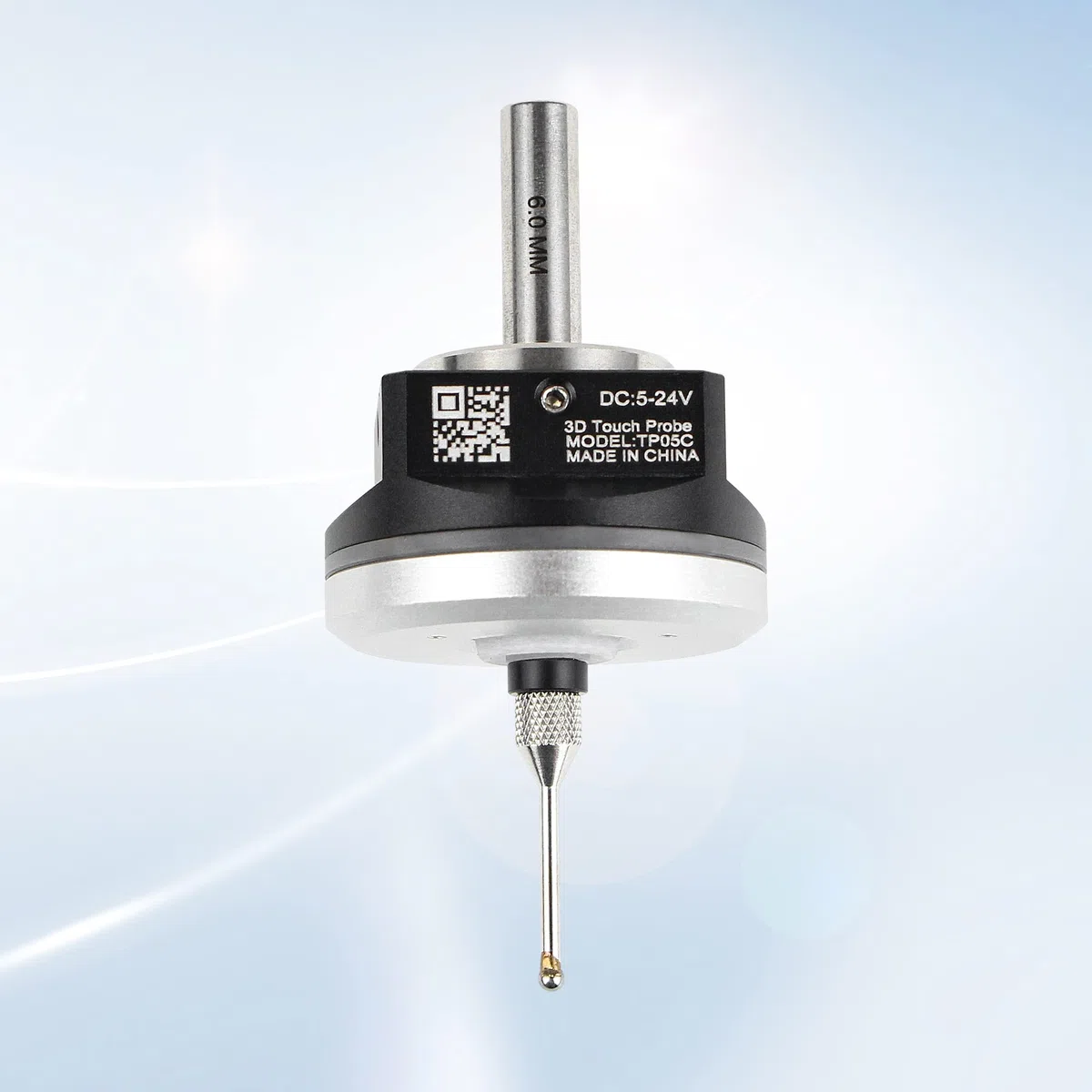 CNCTOPBAOS 3D-Touch-Sonden-Kantenfinder zum Finden von Desktop-Center, V5 NPN NO CNC 3D-Kantenfinder mit Spitze, wasserdichte Anti-Roll-CNC-Sonde, kompatibel mit Mach3, für GRBL CNC-Fräsmaschine