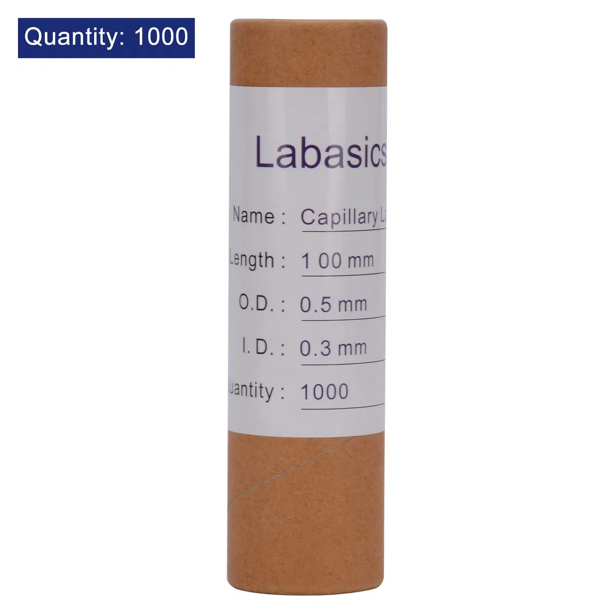 Labasics Glas Kapillarröhrchen, 100 mm Mikroglas Pipetten Kapillare Transferrohr mit 0.3 mm ID und 0.5 mm OD für TLC Spotting, 1000er Pack
