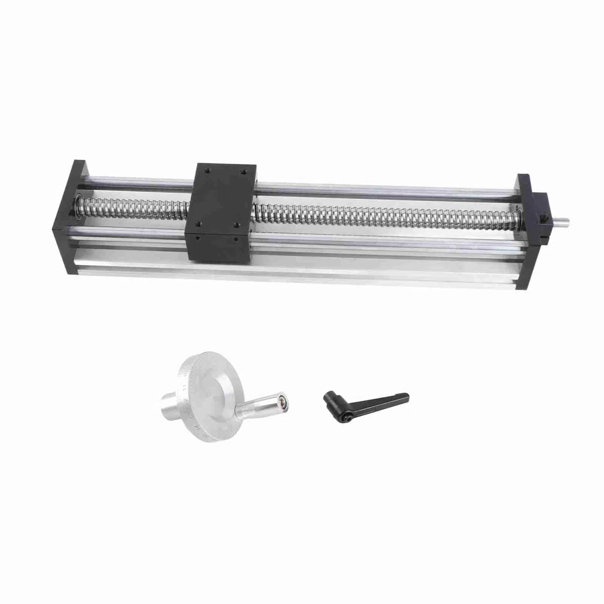 CNC Lineartisch 300mm Hub mit Kugelumlaufspindel, Aluminiumlegierung Linearachse, Manuelle Steuerung, Präzision ±0,05mm – Hochpräziser Positioniertisch für Maschinenbau und Industrieautomation