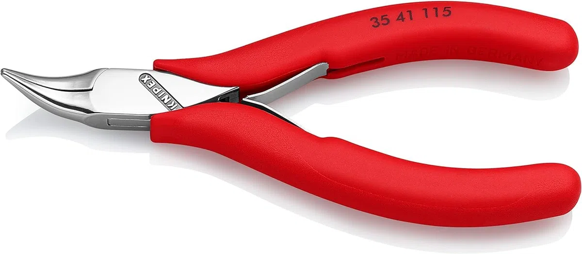 KNIPEX Elektronik-Greifzange mit durchgestecktem Gelenk tauchisoliert 115 mm, 35 41 115