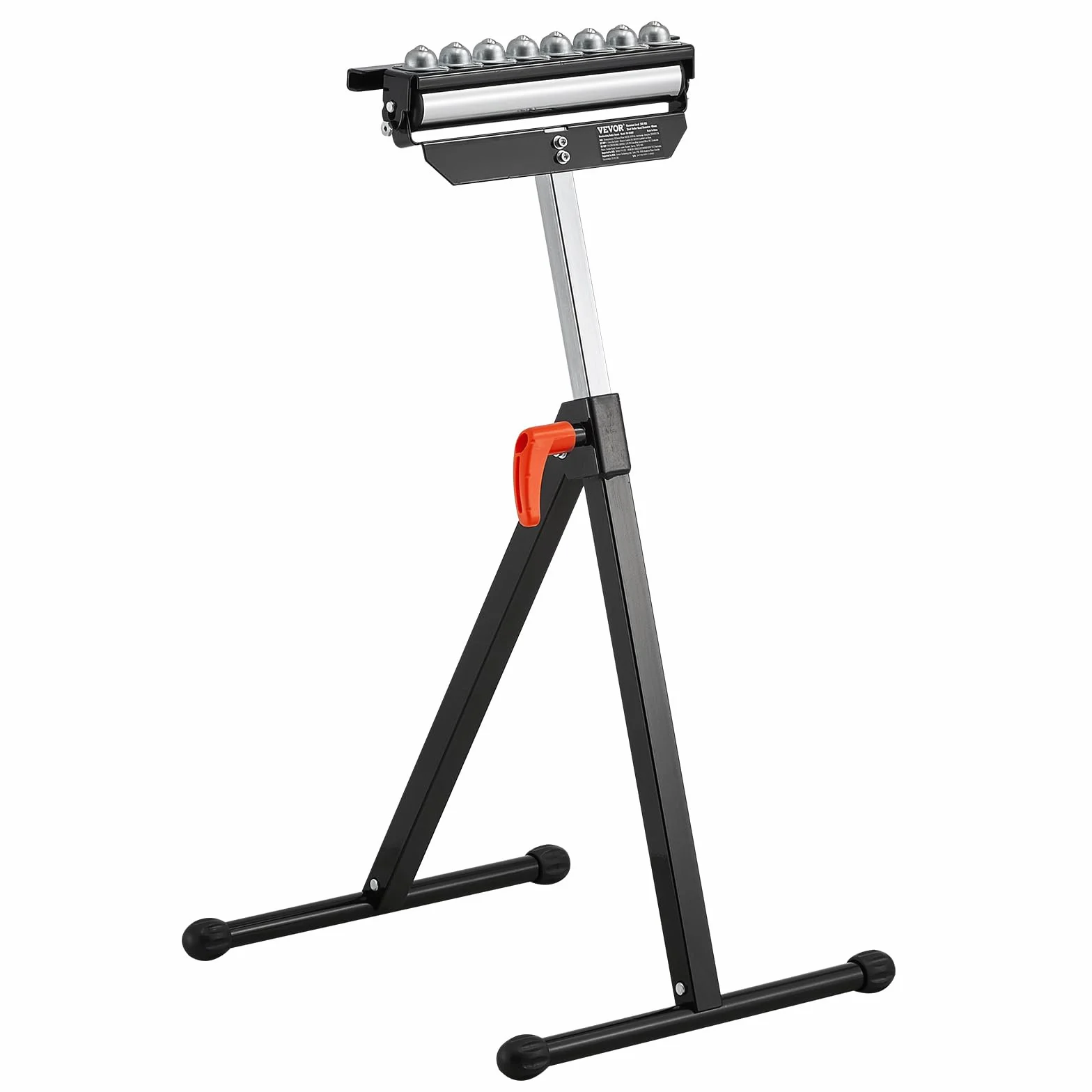 VEVOR 3-in-1 Rollenständer, 136 kg, 68–108 cm höhenverstellbar, Rollenbock mit 29,2 cm poliertem, multidirektionalem Rollenkopf, für Tischkreissägen-Auslauf, Holzbearbeitungs-Verlängerungsstütze