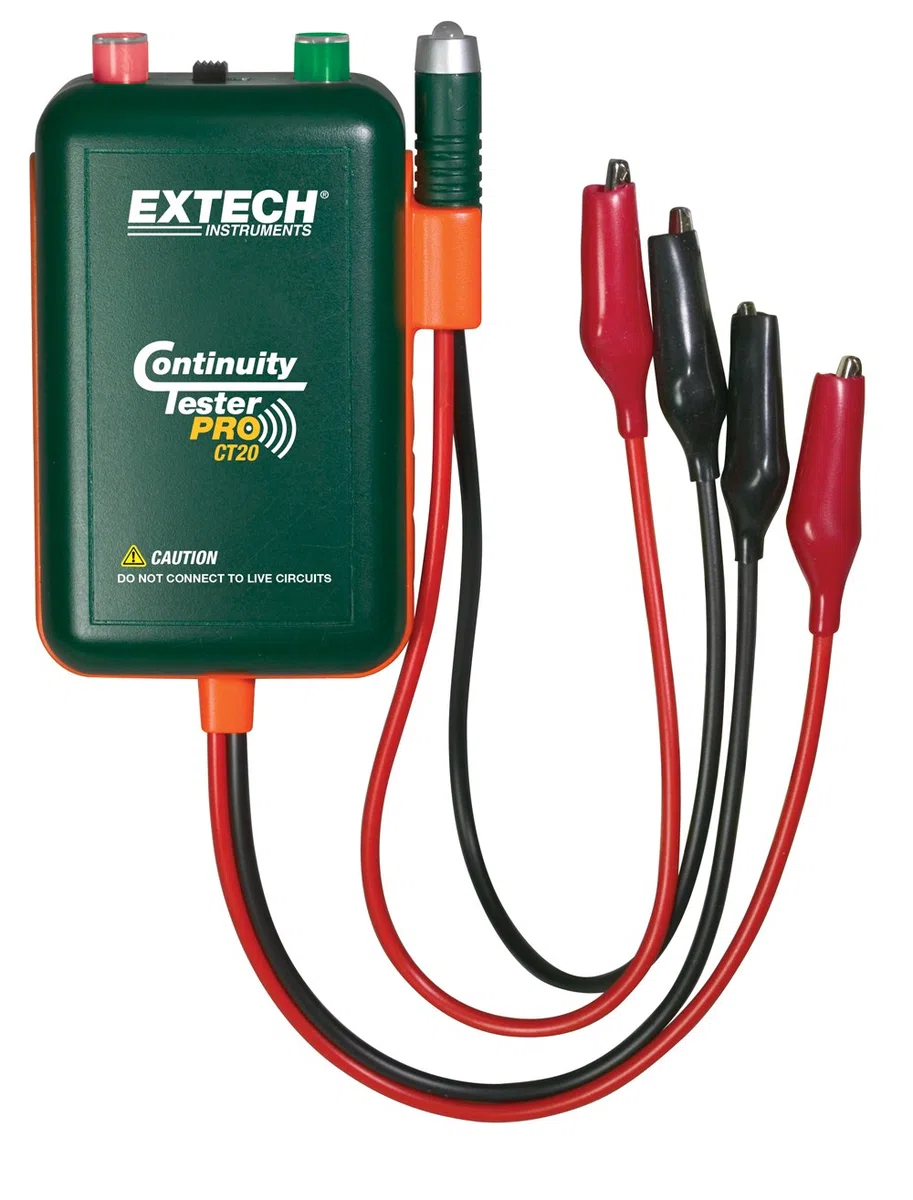 Extech CT20 Durchgangsprüfer mit Remote- und Lokaltest, akustischem Signal, LED-Anzeige, langen Leitungsreichweiten, Kabelfehlerdiagnose, ideal für Elektriker & Installateure