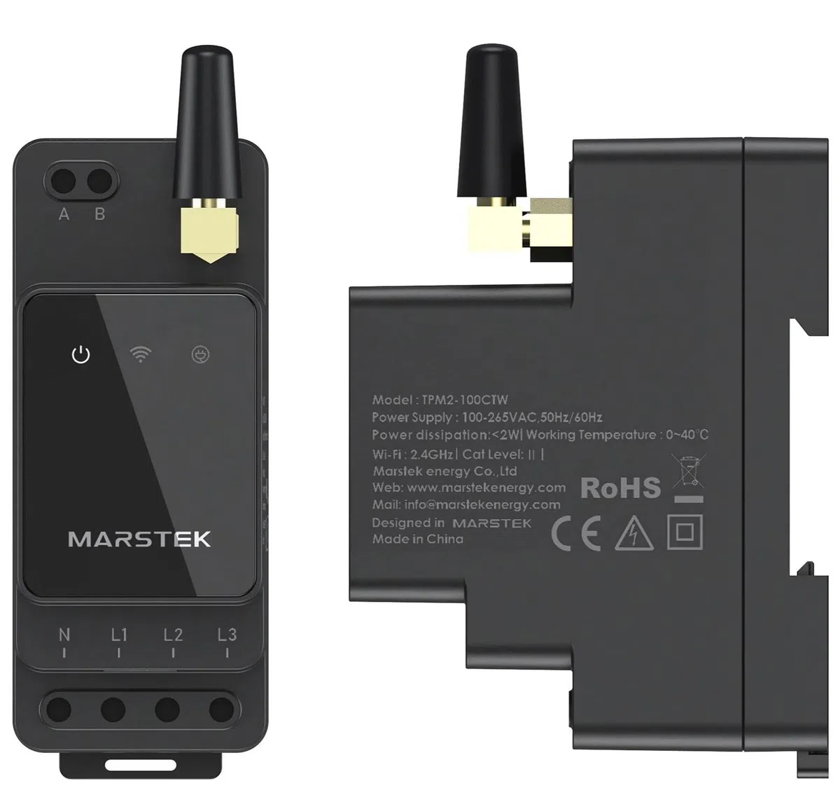 Smarter Zähler CT002 für Marstek 2500D mit Jupiter Serie,Kabellos mit WLAN/Bluetooth, 10 Jahre Garantie, Spart Stromkosten – Schnelle Installation - Nur für Privatpersonen – 0% MwSt