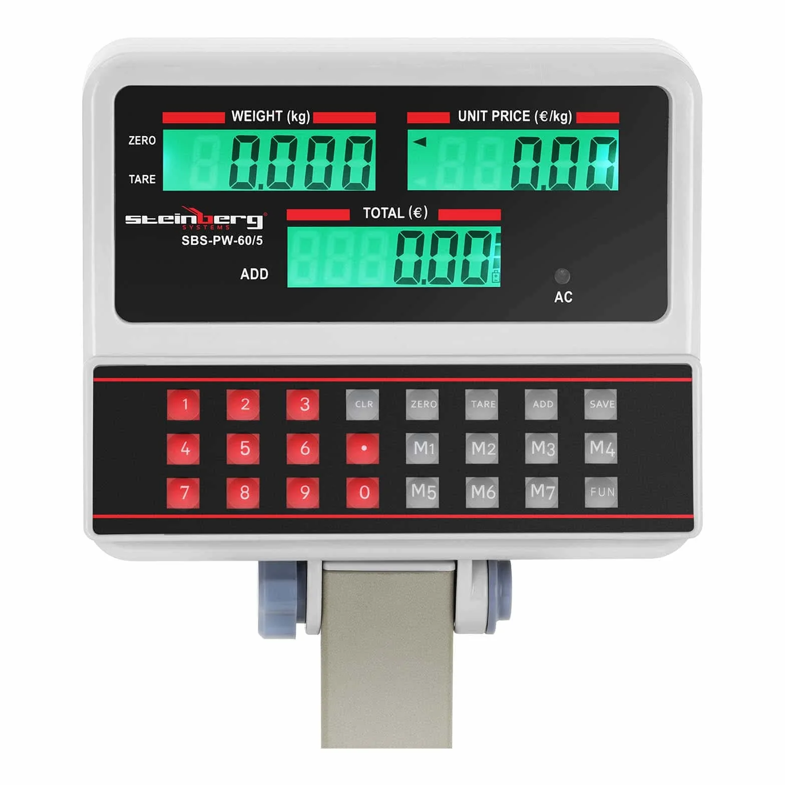 Steinberg Systems Kontrollwaage mit Hochanzeige Digitalwaage Industriewaage 100 kg / 10 g LCD viele Funktionen
