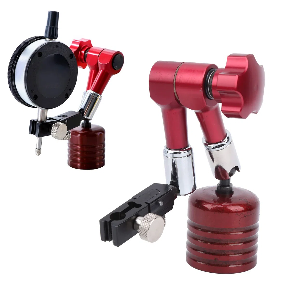 Messuhrhalter Magnetischer Standfuß 50 kg Tragkraft, Universal Verstellbar Mini Flexibel, für Metallbearbeitung und Maschinenmessung