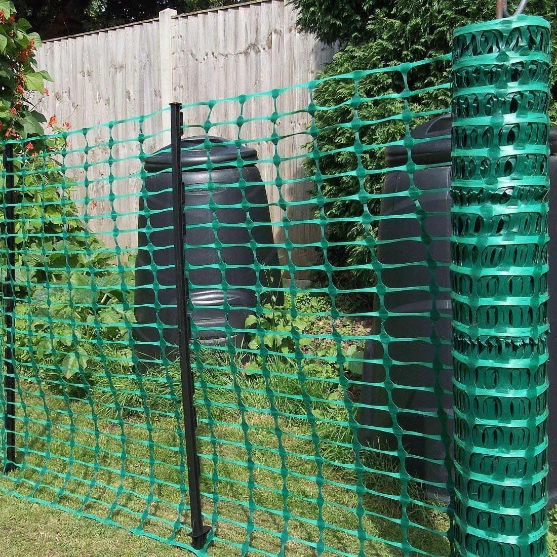 1 Rolle mit 1 m x 30 m Absperrzaun Kunststoff GRÜN, Bauzaun Sicherheitszaun Zaun Netz Gitter (1 Rolle 30 m, Grün)