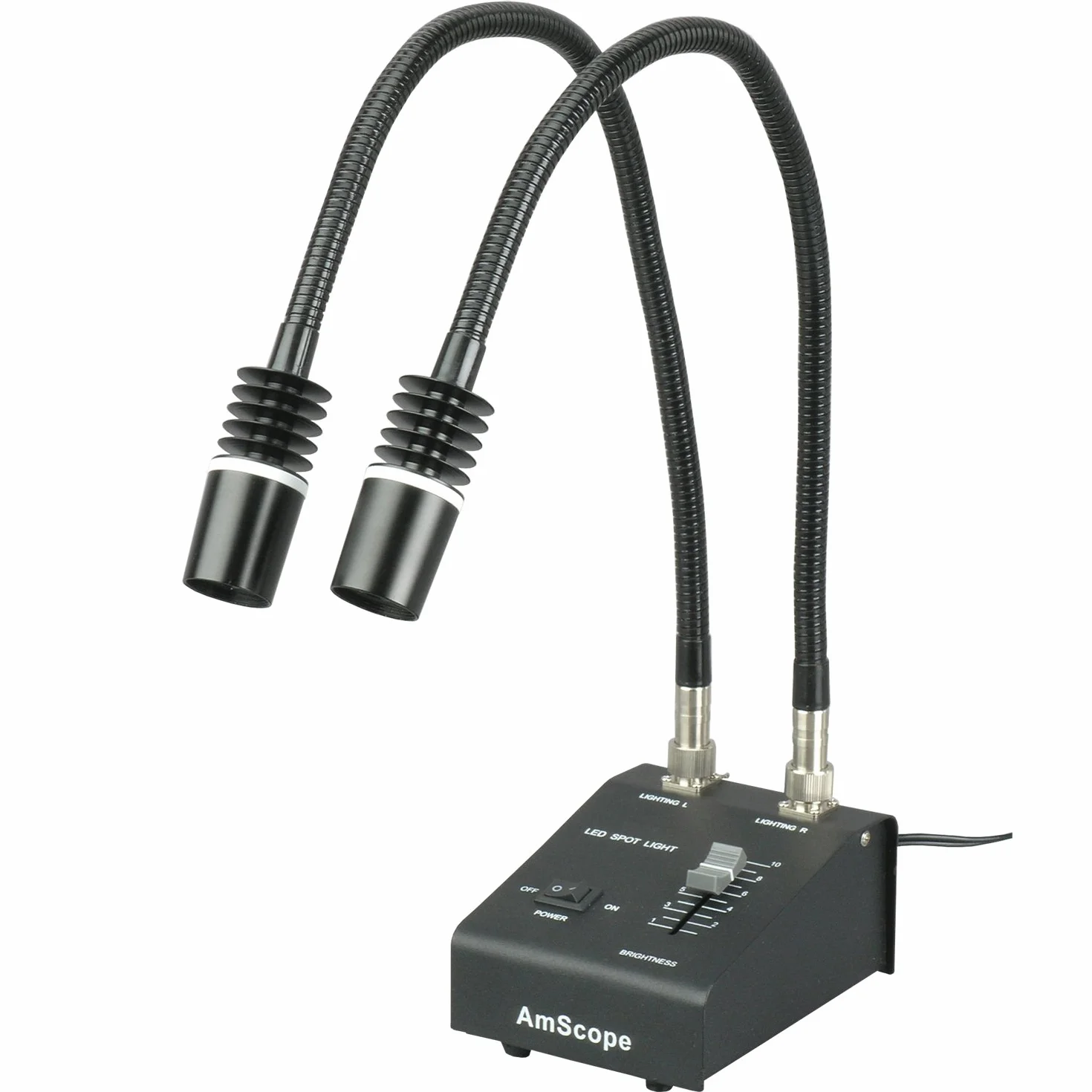AmScope LED-6W Leistungsstarker 6 Watt LED Dual Swoseneck Lights Illuminator