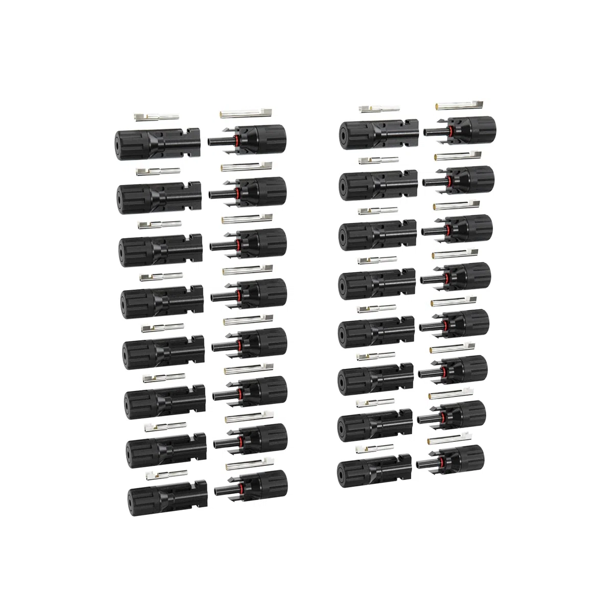 ABSINA 16x Stecker & Buchse + 8x Montageschlüssel - Solarstecker für 2,5-6mm2 PV Kabel - Solar Stecker Set - Steckverbinder Solar - Solarkabel Stecker für Solaranlage - Steckersolaranlage