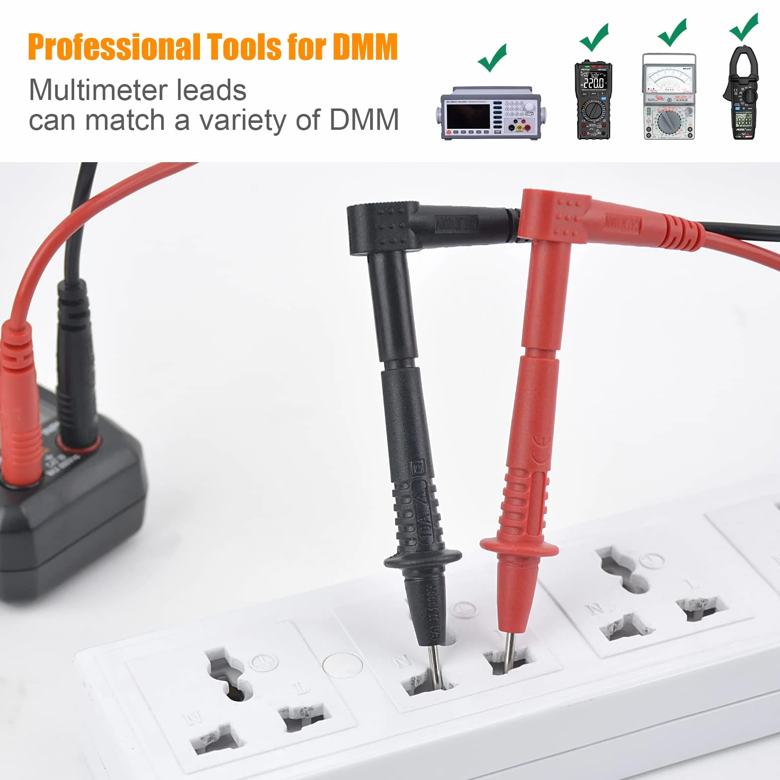 Messleitungen für Multimeter Test Kabel Set MESTEK 21 Stück Bananenstecker Prüfsonden Krokodilklemmen Mini-Haken Testsonde Verlängerungskabeln Spezialitäten Zubehör Kit
