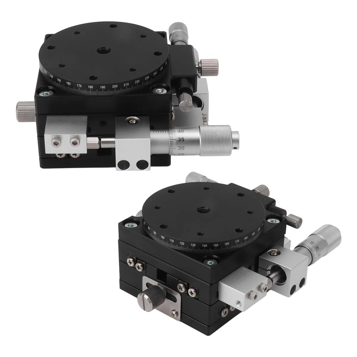 Manuelle Lineare Positionierung, Manueller Linearer Positionierungstisch, Manueller Positionierungstisch, XYR 3-Achsen-Mikrometerlager-Tuning-Plattform-Schiebetisch für