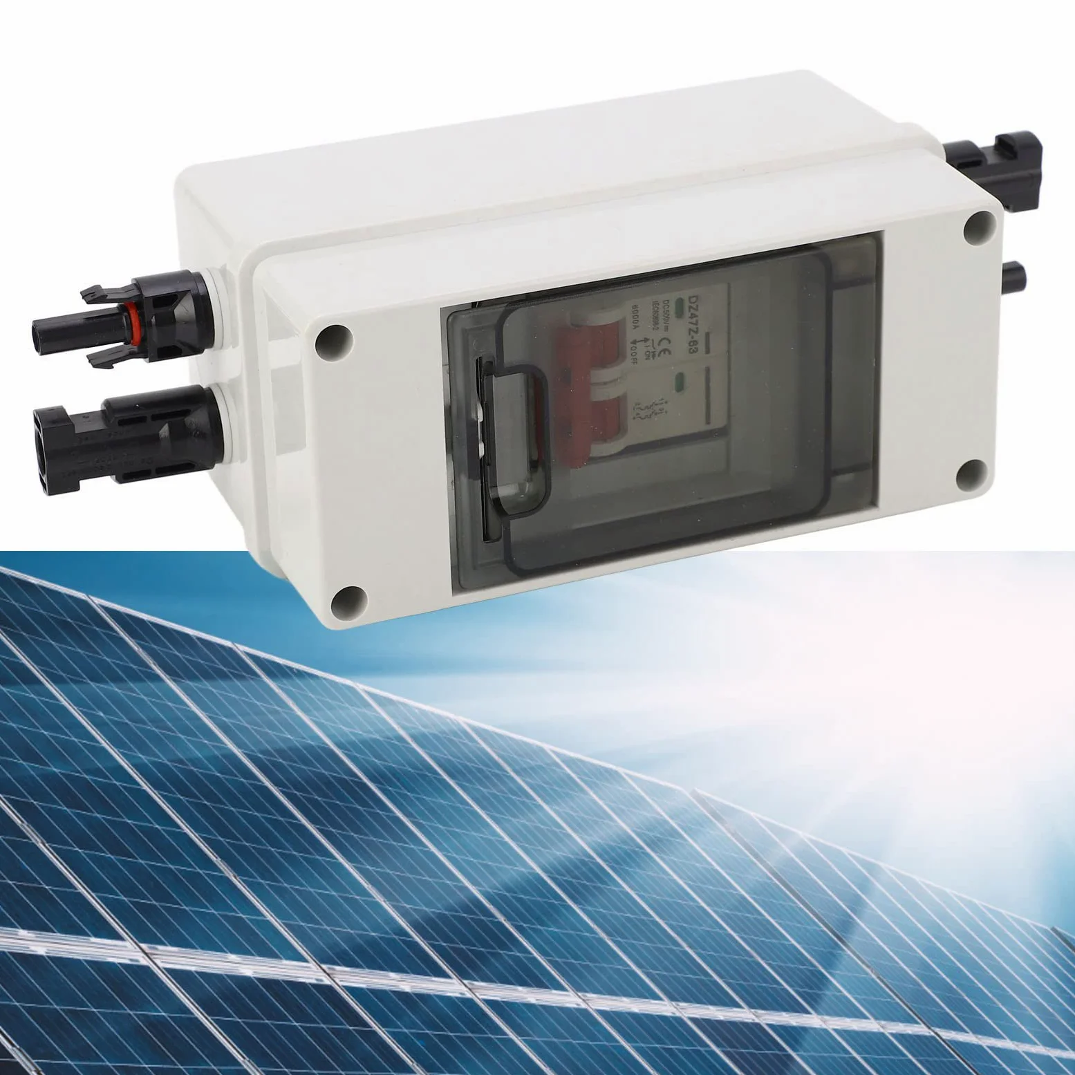 IP65 Wasserdichter 500-V-Solar-Photovoltaik-DC-Trennschalter-Kombikasten mit Donnerschutz für Innen-Außensysteme (32A)