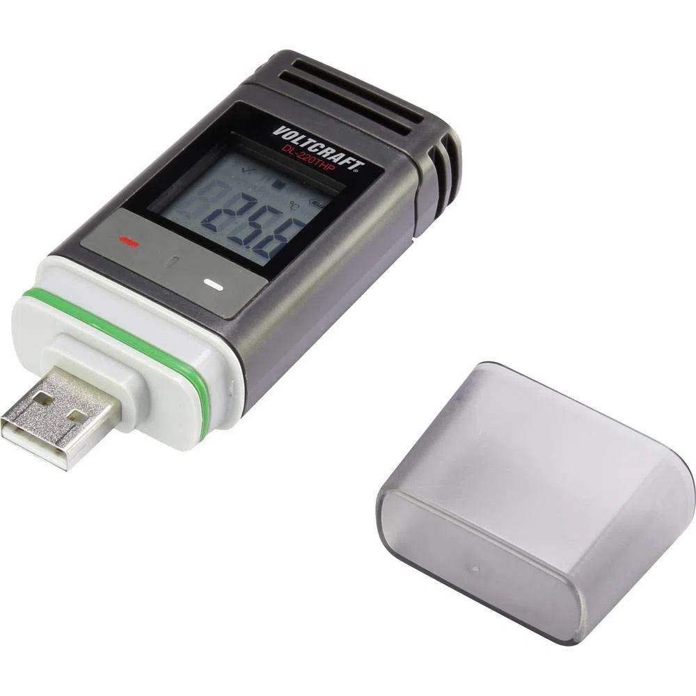 VOLTCRAFT DL-220 THP DL-220THP Temperatur-Datenlogger, Luftfeuchte-Datenlogger, Luftdruck-Datenlogger Messgröße Tempera, bunt