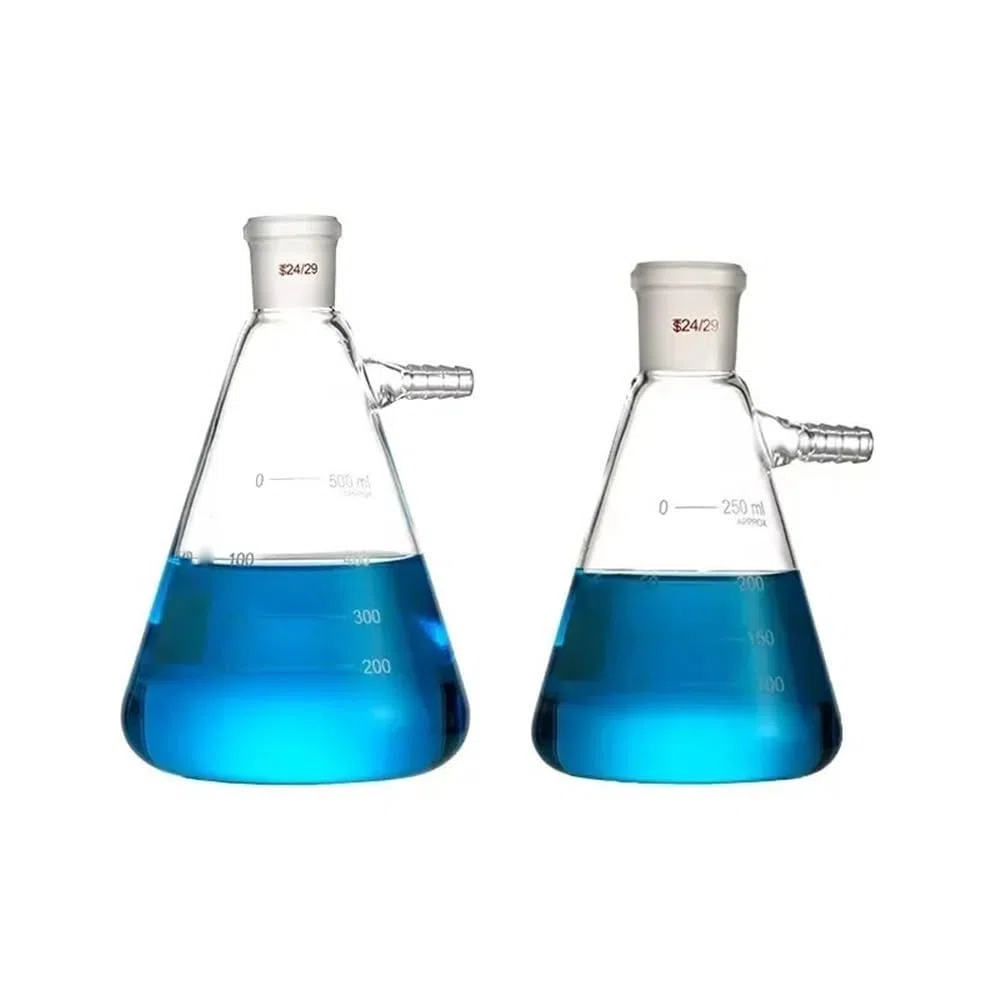 Laborgeräte und -ausrüstung 1 STÜCKE 25 ml Bis 2000 ml Glas Vakuum Schleifen Mund Saugflasche Labor Flasche Mit Oberen Düse(500ml caliber24)