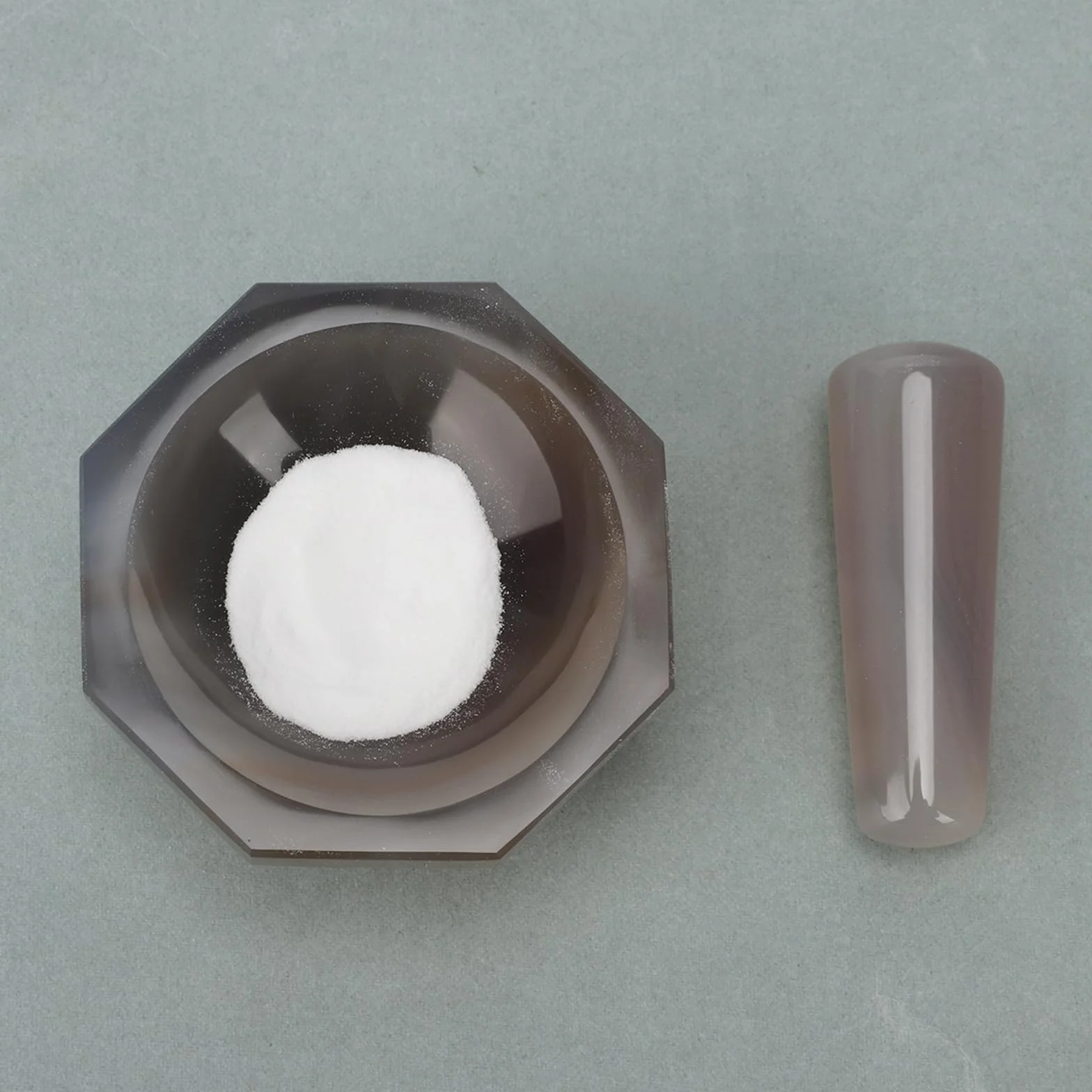 stonylab Achat-Mörser Mit Stößel, 40 mm I.D., 50 mm O.D., 25 mm Höhe, 12 mm Tiefe, Härte 7,0-7,2, Ideal Für Laborgebrauch