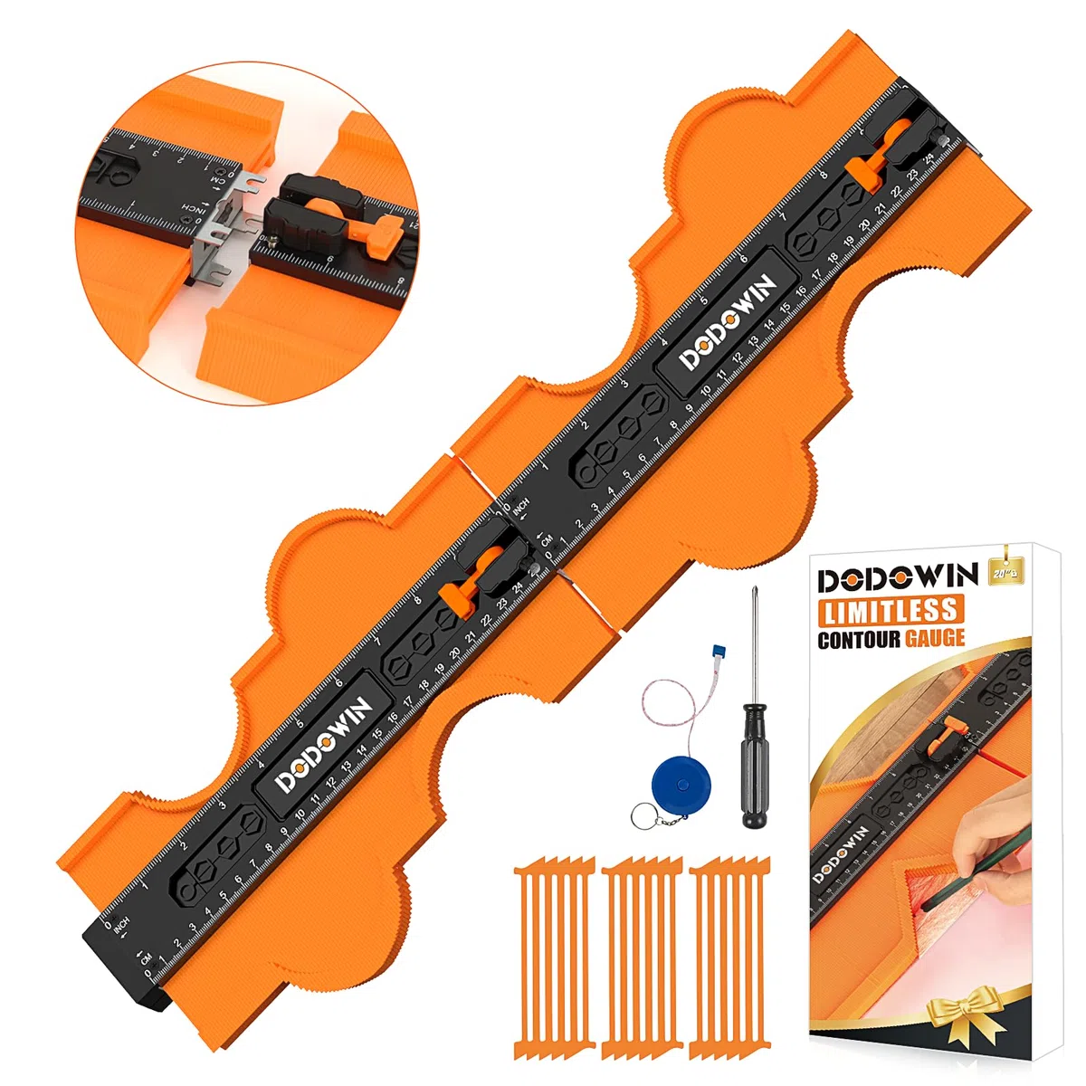 DODOWIN Konturenlehre 50cm Unbegrenzt Verbindbare, Konturenlehre Groß, Laminat Schablone, Valentinstag Geschenke für Männer Ihn, Personalisierte Geburtstagsgeschenk für Opa Papa