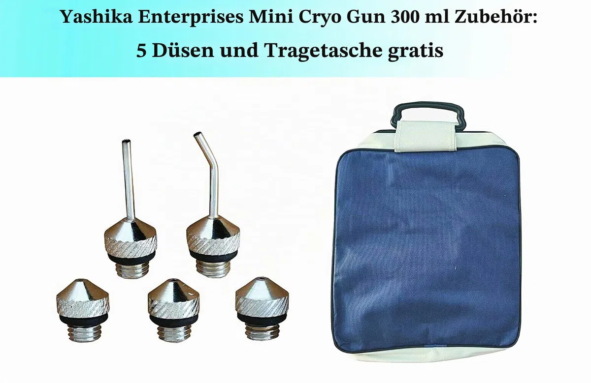 Mini Cryo Gun Flüssiger Stickstoff Spray 300ml 5 Gefrierköpfe Mini Cryo Gun CO2 Fester leerer Tank