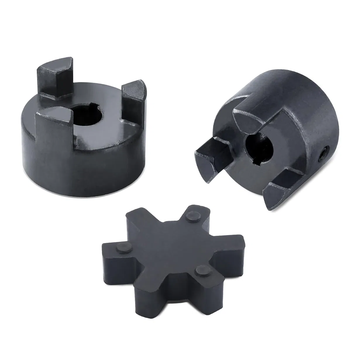 L075 Flexible 1/2 Zoll auf 3/4 Zoll 3-teiliges L-Backenkupplungs-Kupplungs-Set Buna-N NBR Gummispinne Holzspalter