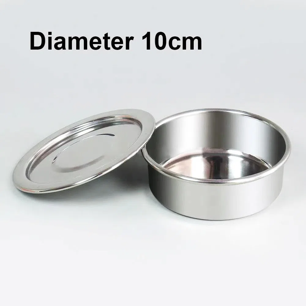 Prüfsieb Labor Standard Probenahme Inspektion Sieb Deckel+Boden Filtergewebe Chromrahmen Durchm 10 cm