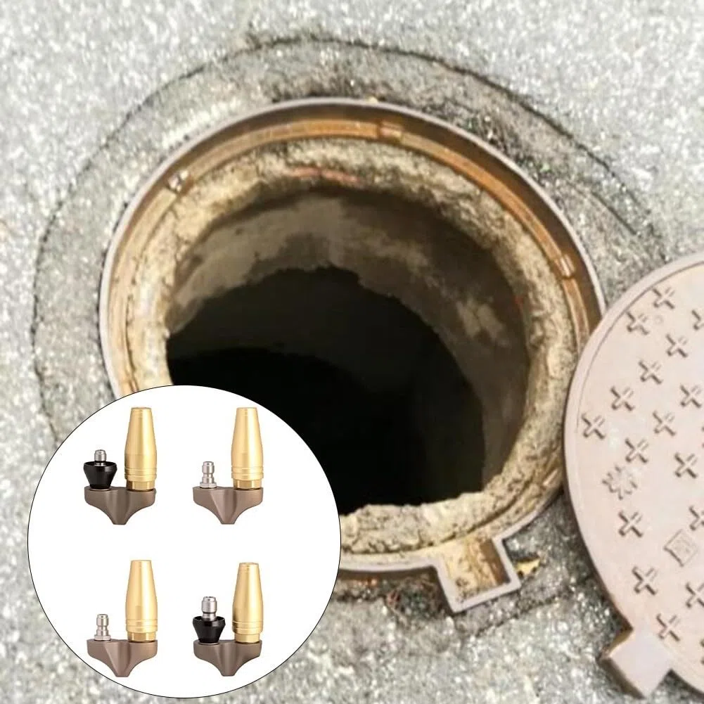 3600 PSI umgekehrte Turbinen-Abwasserdüse, Hochdruck-Ablaufdüse für Hochdruckreiniger, Edelstahl mit schneller Passform (1/4 schnell einsetzbar)