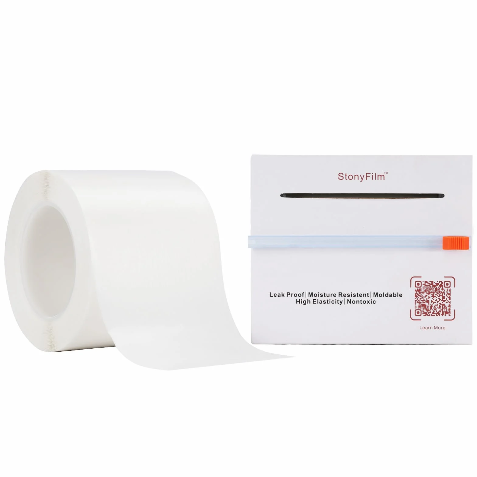 stonylab Laborschutzfolie, 10 cm Breit x 38 m Lang, Flexibel und Hoch Dehnbar (Über 500%), Selbstklebende Folie für Sicheren Laborkontainer, Verhindert Leckagen und Verdunstung