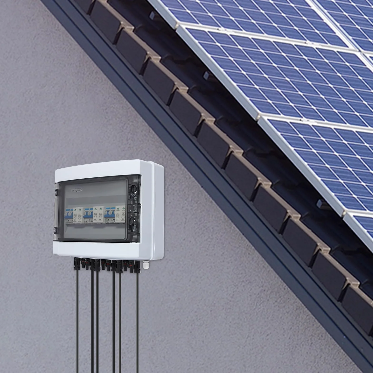 Solar Combiner Box, Überspannungsschutz pv 3 in 3 out dc 1000V Trennschalter pv anlage 25A/40A Kurzschlussschutz für Photovoltaik-Anlagen (40A)
