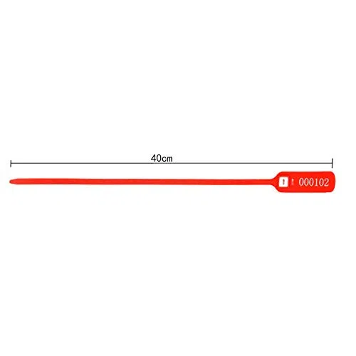 Nummerierte Sicherheits-Kabelbinder, Pull Tite Seals with Metal Insert Clip Lock, Security Shipping Seals, Length 400mm