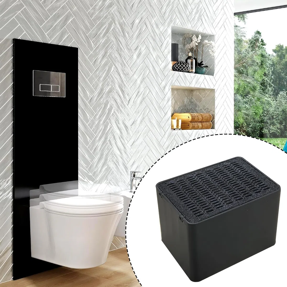 Aktivkohlefilter, Kompatibel mit Geberit Typ 3, Ideal Kompatibler Ersatz, Beseitigt unangenehme Gerüche (2 Stück)