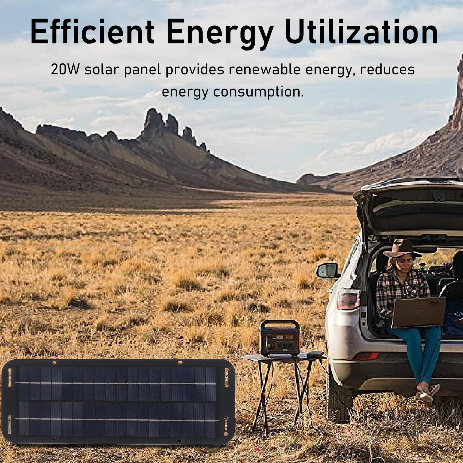 SIXRUN 20W Solarpanel Ladegeräte, Schwarze Solarzelle mit Wasserfestem MPPT -Controller für Wohnmobile Fahrzeugfahrzeug -Reisecamping mit Schwarzen Sonnenkollektoren