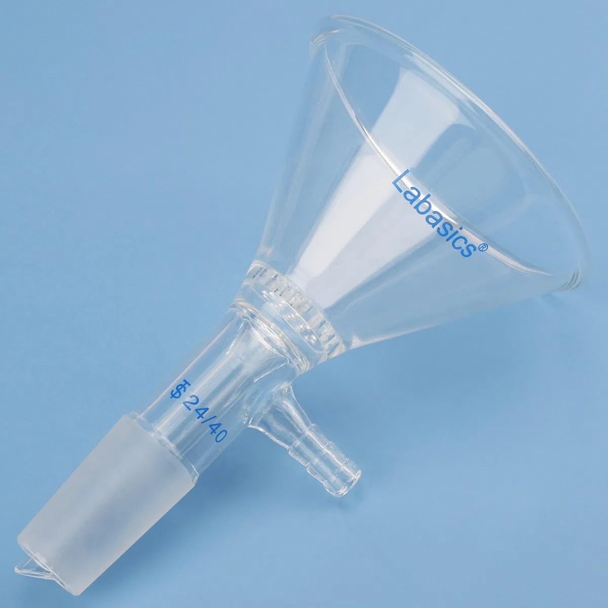 Labasics Filtertrichter aus Borosilikatglas mit 90 mm oberer Außendimension, Dreieckige Form mit Glasfilterplatte, 24/40 Inneres Gelenk-Glasfiltertrichter