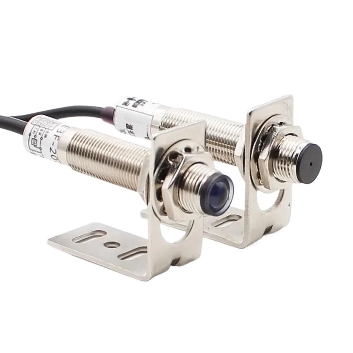 M12 laser opposite photoelectric switch E3F-20L/20C1 infrared proximity sensor normally open 20 meters laser sensor(NPN NO)