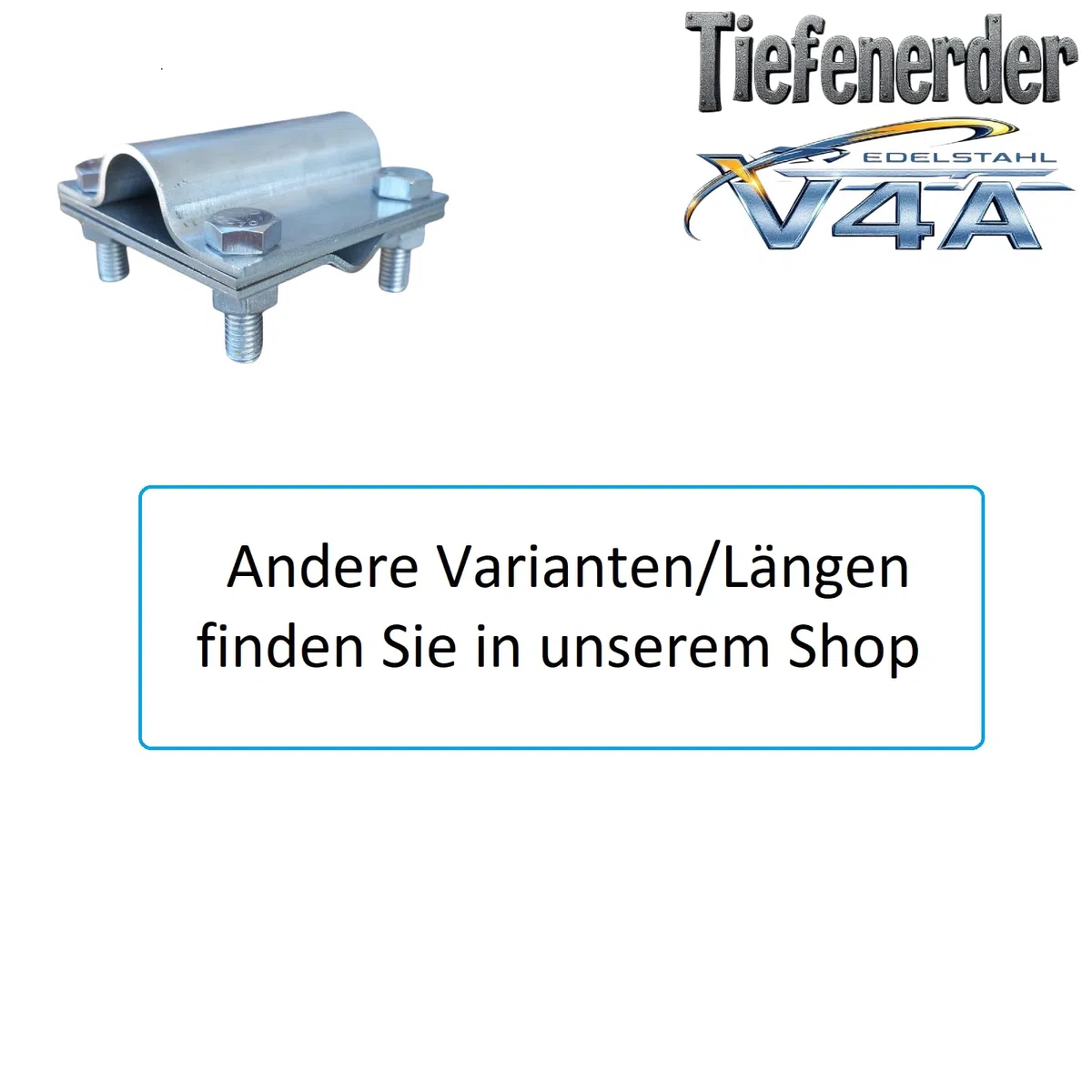Ø 20mm V4A Edelstahl Tiefenerder Staberder 1-10m optional Schlagkopf, Klemme, SDS Schlagkopf (1m Ø 20mm V4A Edelstahl Stange)