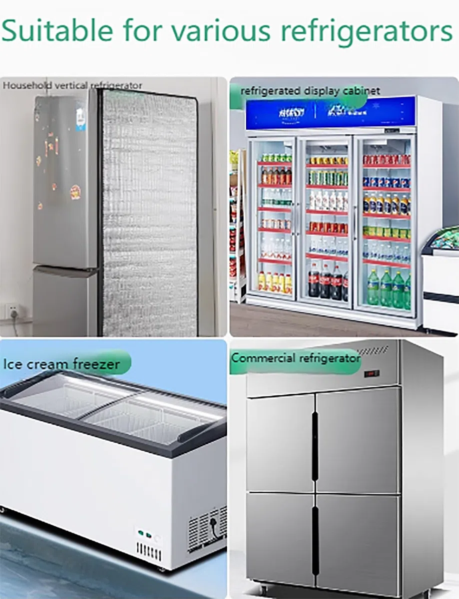 Isolierfolie aus Aluminiumfolie, isolierte Gefrierschrankabdeckung, Sonnenschutz for den Kühlschrank, universelle Kühlschrankabdeckung, energiesparend(60x178cm/23.6x70.1in)