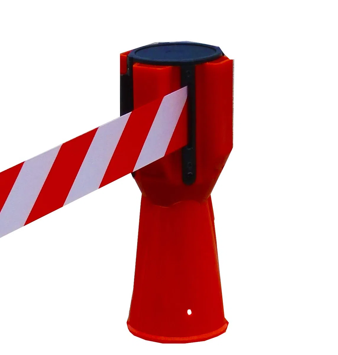 UvV-Conny Kegelaufsatz Absperrband rot Absperrgurt Pylonen bis 5 Meter (Rot mit Band)
