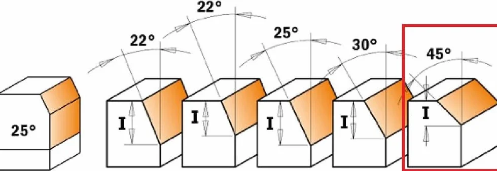 CMT ORANGE TOOLS 910.260.11 - ANFASFRÄSER 45 GRAD HM S=8 D=27X5.5