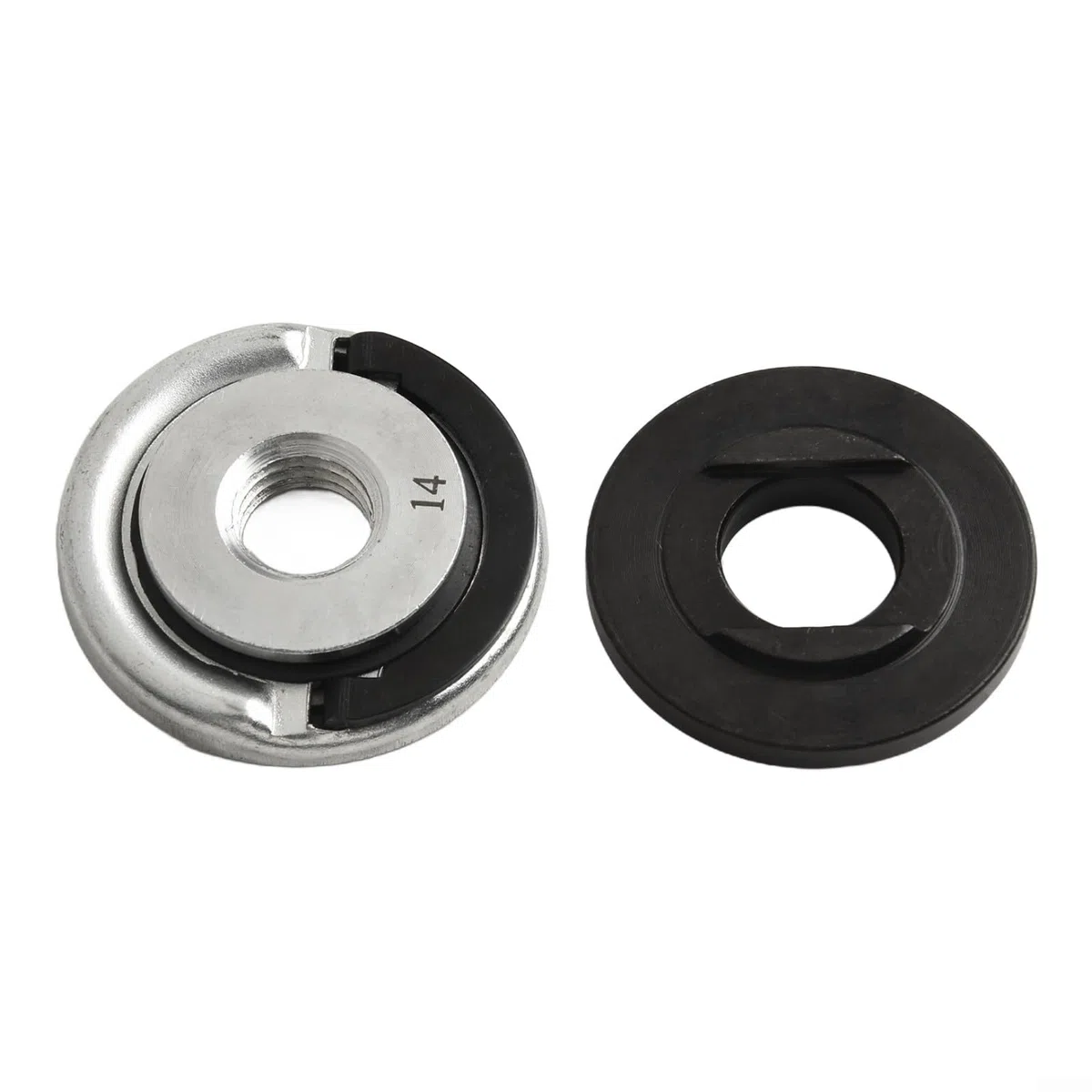 2-teilig für M14 Spannfutter für Winkelschleifer mit Schnellspannmutter und Doppelplatten-Klemmdesign, kompatibel mit Standardscheibengrößen