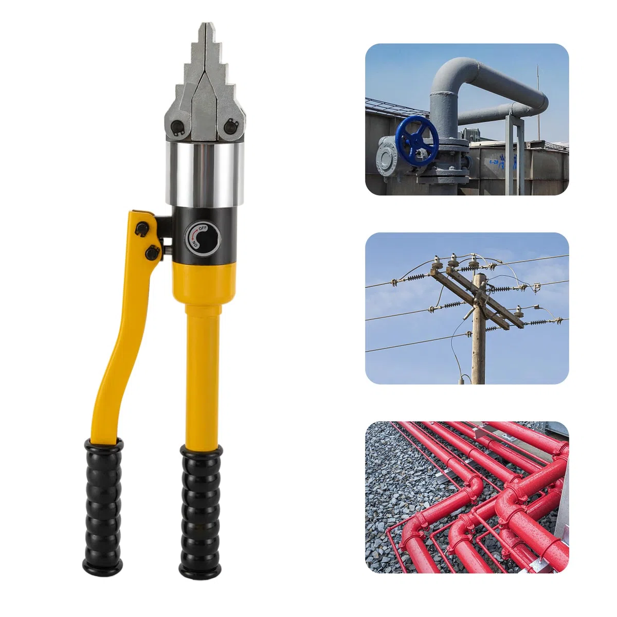 8T Hydraulischer Flanschspreizer, Max Spread 30mm, Hydraulik Flansch Spreizer Spreader Trenner Rohrexpander Hydraulikspreizer für Rohrleitungsreparatur, Objekterweiterung und Trennung