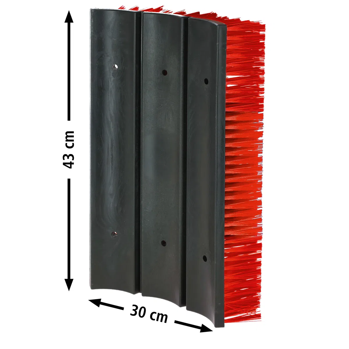 Kerbl Kratzbürste flexibel, Viehbürste, Rinderbürste, rot, 5,5cm Polyamidbürsten, 30x9,5x43cm, Rinder, Kälber, Pferde, Fellpflege, inkl. Befestigung