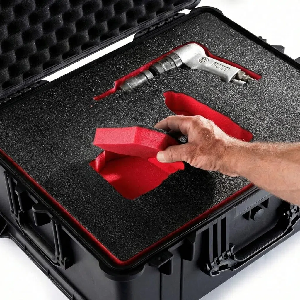 Multilayer Schaumstoff | 5 Stück | 600 x 400 x 30 mm, Shadow Foam, Schneiden und Abziehen, Anpassbare, Kaizen Foam, Werkzeugeinlage für Kamera, Werkzeugkoffer, Rot & Schwarz
