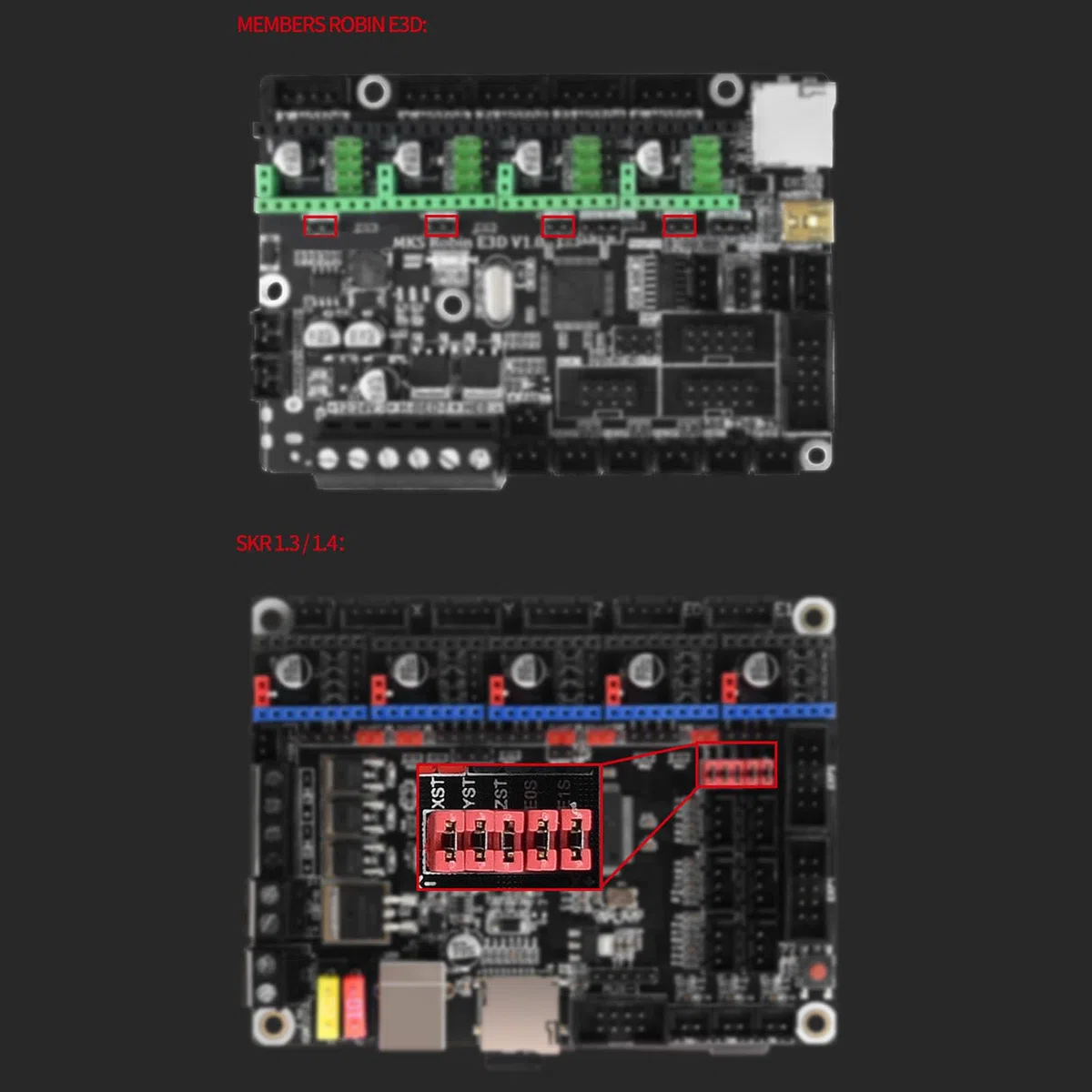 5 Sätze TMC2209 Schrittmotor-Treibermodul mit Kühlkörper, Extrem Leise, UART-Modus-Unterstützung für 3D-Drucker-Hauptsteuerplatinen