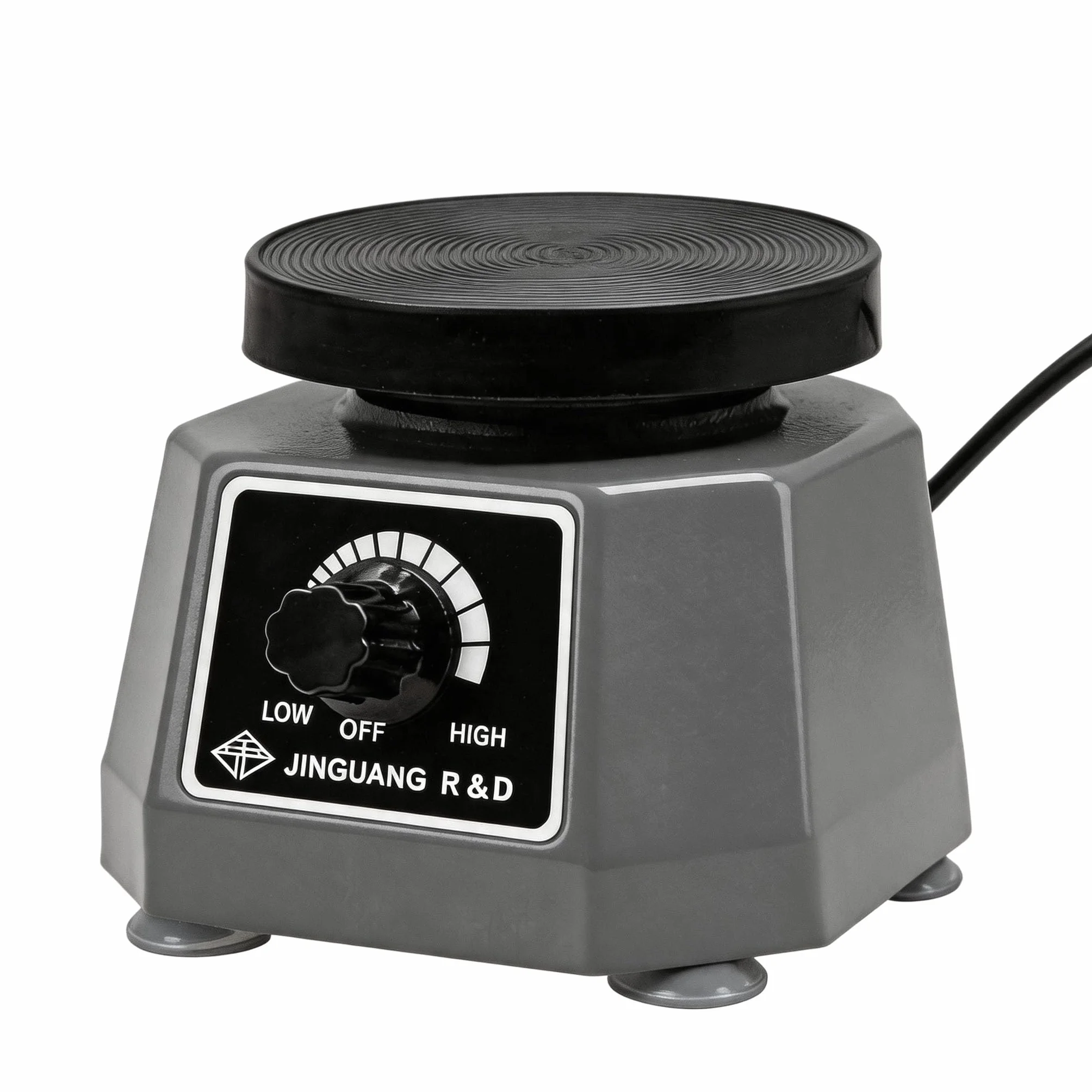 Rüttelplatte, 220V 100W Gipsrüttler Rüttelplatte Elektrisch 4'' Dental Oszillator Gips Rüttelplatte Einstellbare Geschwindigkeit Oszillator Dentallaborgeräte für Mischen Gips Gießen Modellen Harzguss
