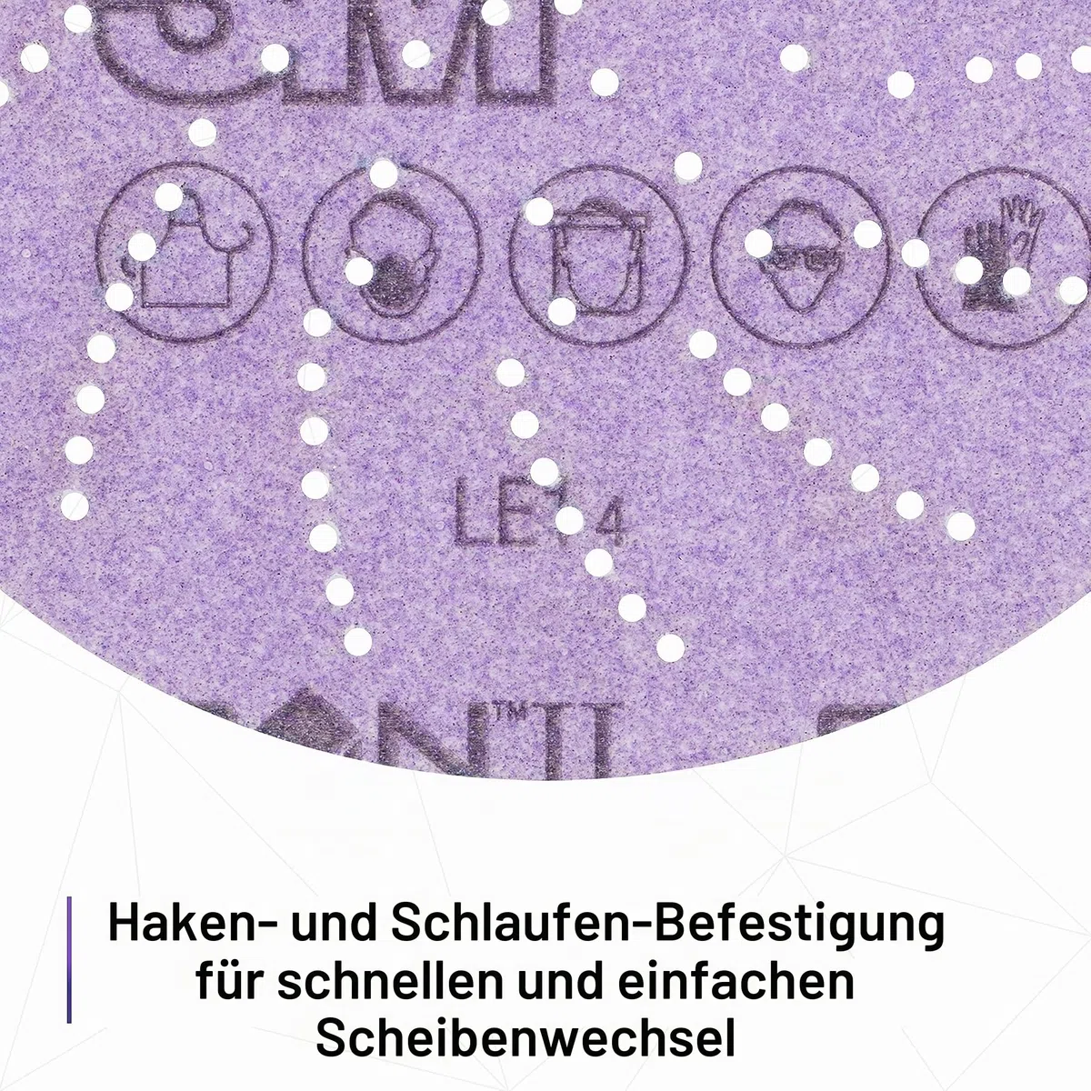 3M Cubitron II Hookit Filmscheibe – Kletthaftende Schleifscheibe mit Präzisions-Keramikkorn – 150 mm Filmscheibe mit 80+ Körnung für Exzenterschleifer – 50 Stück