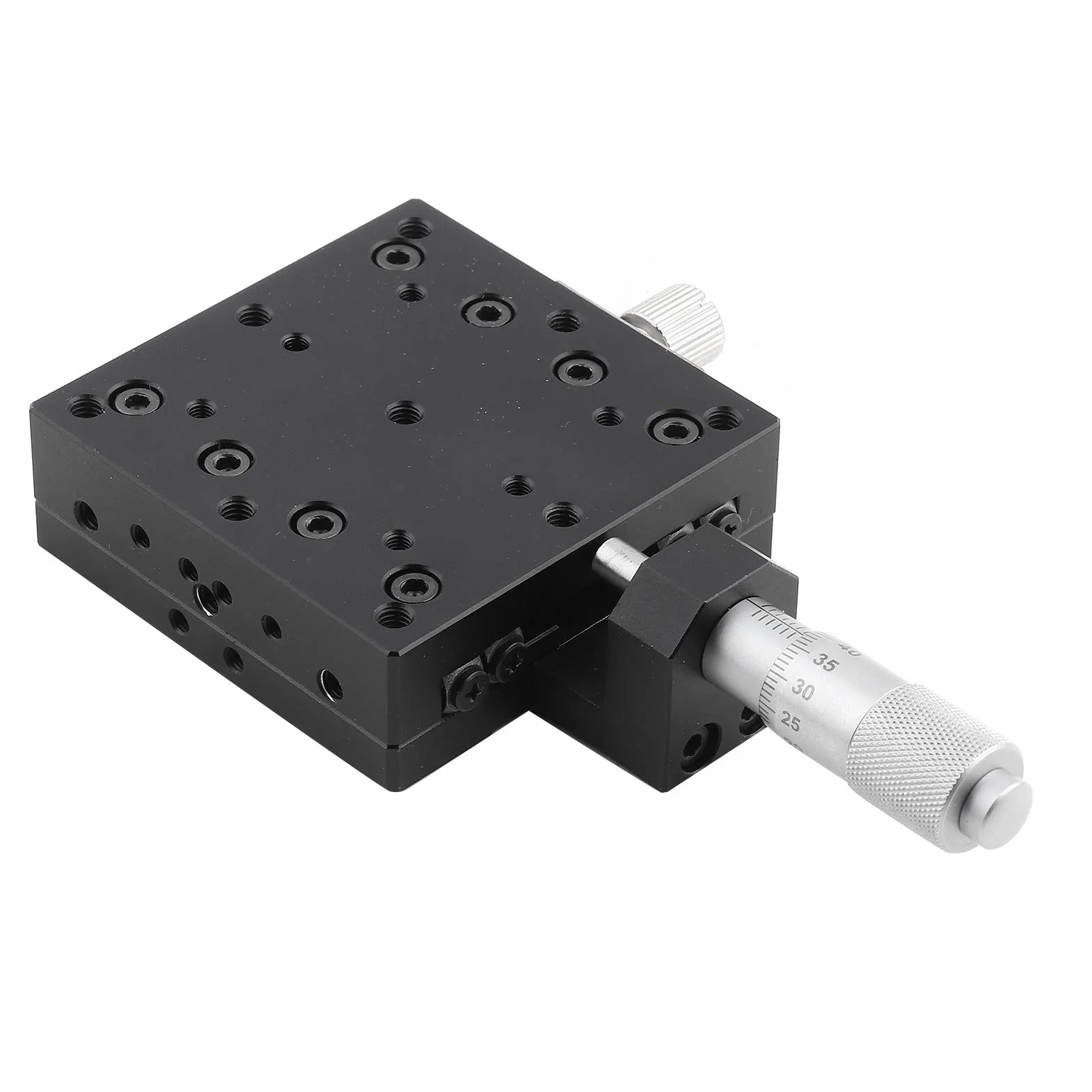 Manueller Lineartisch, Manuelle Trimmplattform, X-Mikrometer Manuelle Feinabstimmung Kreuzrollen-Präzisionslineartische 60 * 60 Mm für Präzisionsinspektion und Gerätepositionierung