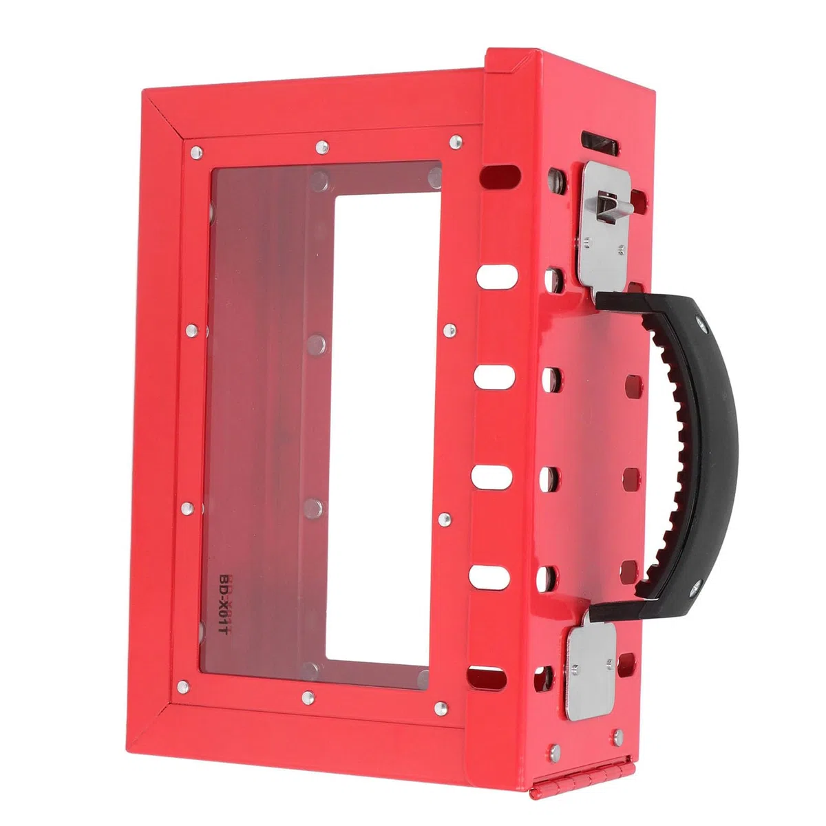 Tragbares Lockout Tagout Gruppen Vorhängeschlosskasten 12 Schließfächer Kapazität Klarer Acryl Stahl Sicherheits Vorhängeschloss Halter