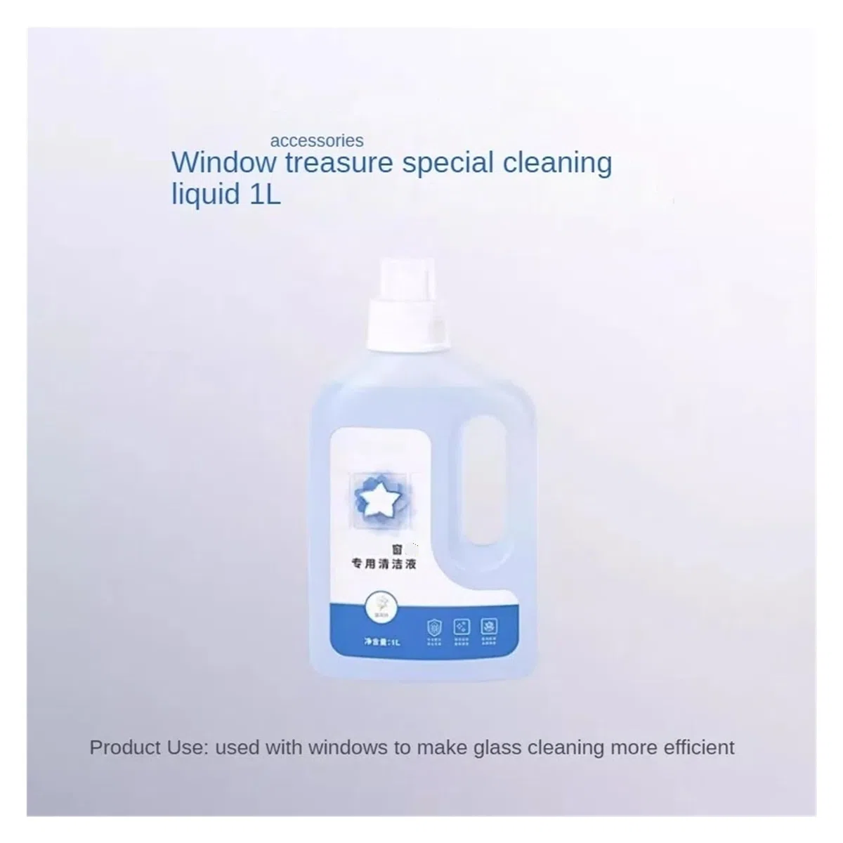 1 l Reinigungsflüssigkeit for Fenster – kompatibel mit ECOVACS – alle Fenstermodelle WINBOT W2 Omni/ W1 PRO