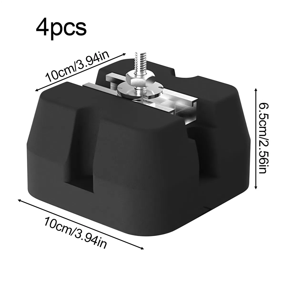 Bodenkonsole Dämpfungssockel - 4 Dämpfungssockels Für Klimaanlage Und Wärmepumpe | Gummipuffer Schwingungsdämpfer | Antivibrationsfüße Aus Gummi Fürs Effektive Geräusch - Vibrationreduzierung