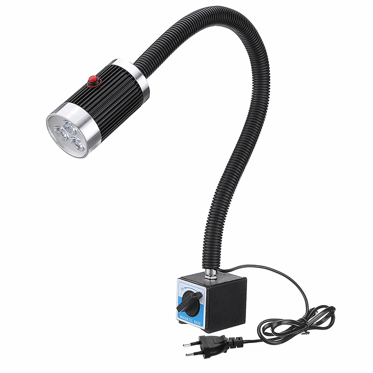 Maschinenlampe mit Magnetfuß,Magnetische LED Drehmaschine Lampe 9W Flexibel Wasserdicht Arm Licht mit Magnetic Base für Werkbank werkstatt, Drehmaschine, cnc fräse,fräsmaschine metall